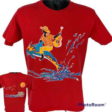 Vintage Afro-Caribbean Dolphin Rider Vintage 80s T