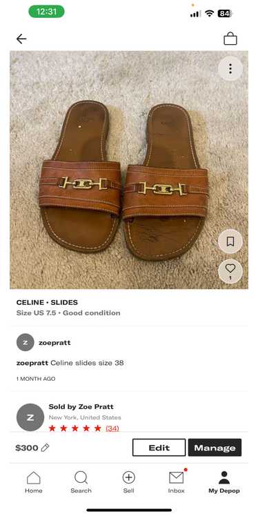 Celine Brown leather Celine slides