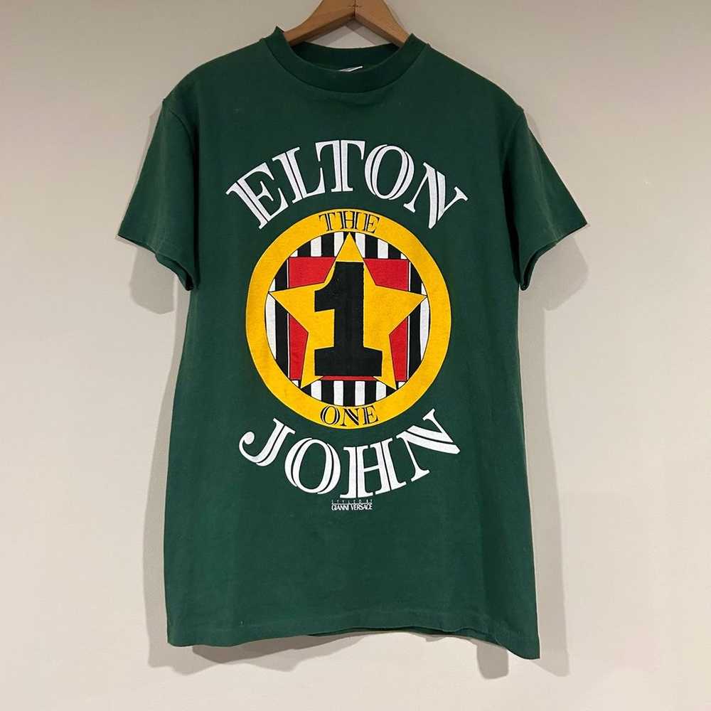 Vintage 1992 Elton John The One Versace Boot Tee … - image 1