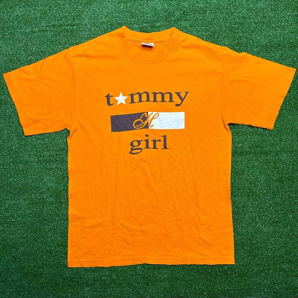 Tommy Hilfiger Vintage Tommy H Girl Orange Tee - image 1