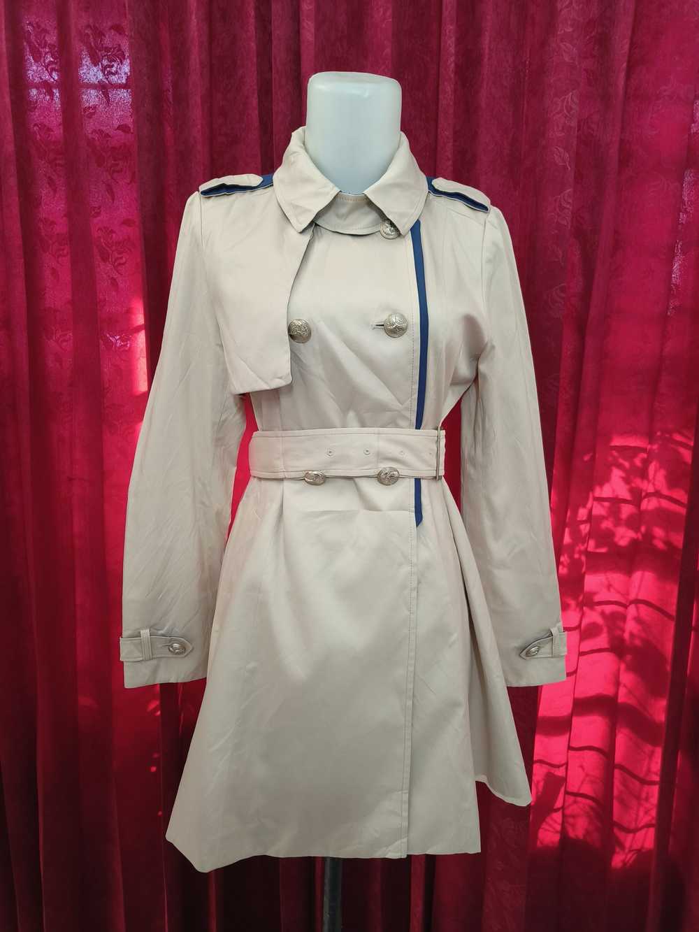 Designer On & On Women Beige Korean Trench Coat - image 3