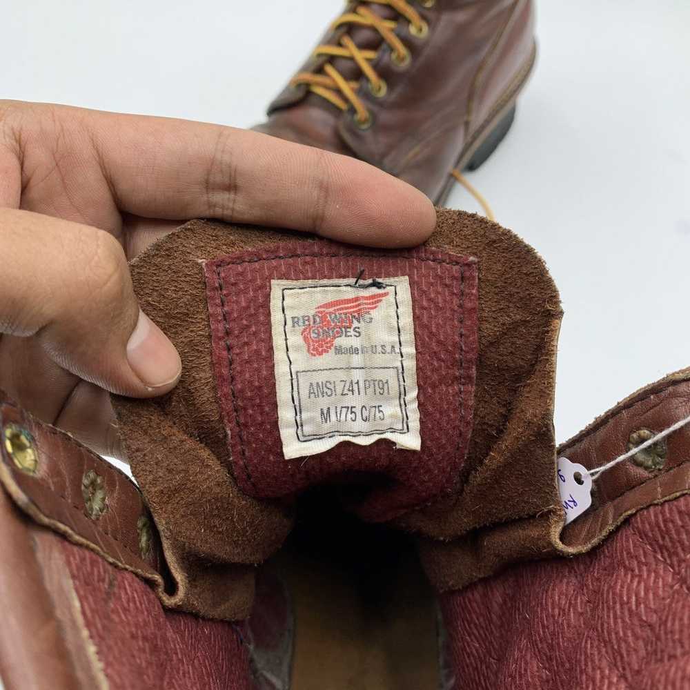 Red Wing Vtg 90's Redwing 4418 logger boots sz.9E… - image 12