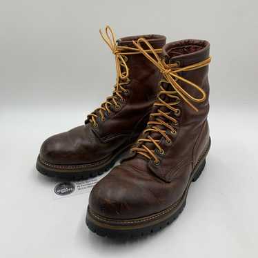 Red Wing Vtg 90's Redwing 4418 logger boots sz.9E… - image 1