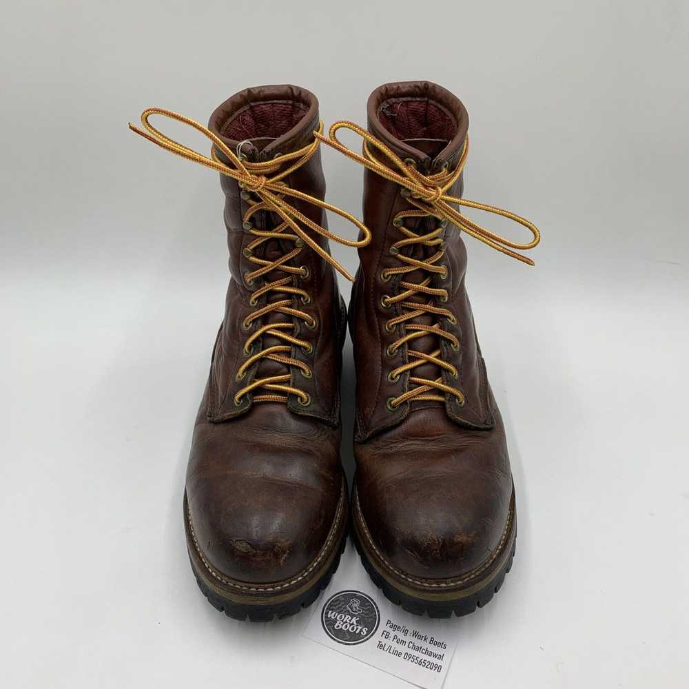 Red Wing Vtg 90's Redwing 4418 logger boots sz.9E… - image 2