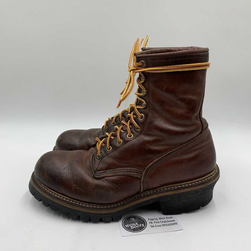 Red Wing Vtg 90's Redwing 4418 logger boots sz.9E… - image 5