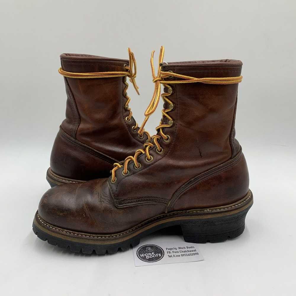 Red Wing Vtg 90's Redwing 4418 logger boots sz.9E… - image 7