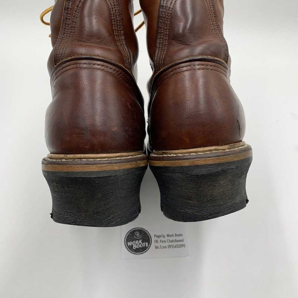 Red Wing Vtg 90's Redwing 4418 logger boots sz.9E… - image 9