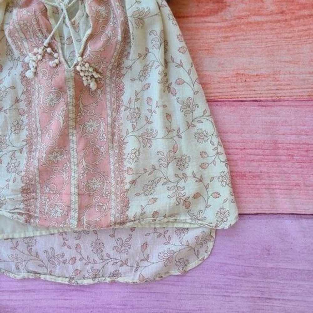 Love Sam White/Pink Romantic Floral Print Cotton … - image 3