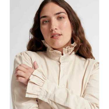 Eve Denim Button Down Size S Cotton Blouse Long S… - image 1