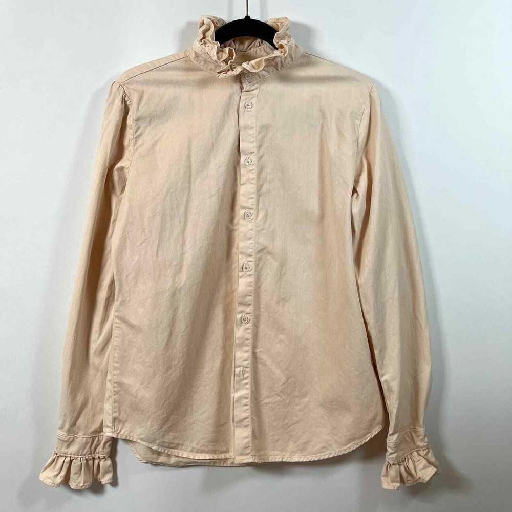 Eve Denim Button Down Size S Cotton Blouse Long S… - image 2