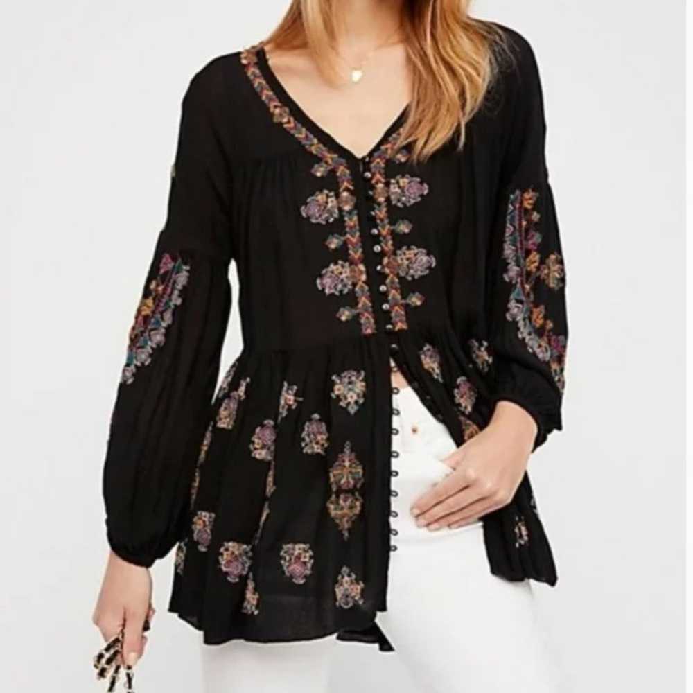 Free People Arianna Embroidered Tunic - image 1