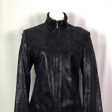 Bernardo-snakeskin, leather jacket-women’s M - image 1