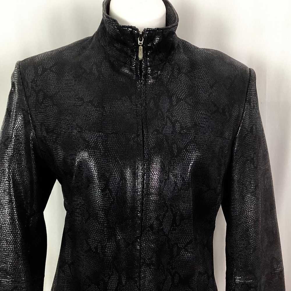 Bernardo-snakeskin, leather jacket-women’s M - image 3