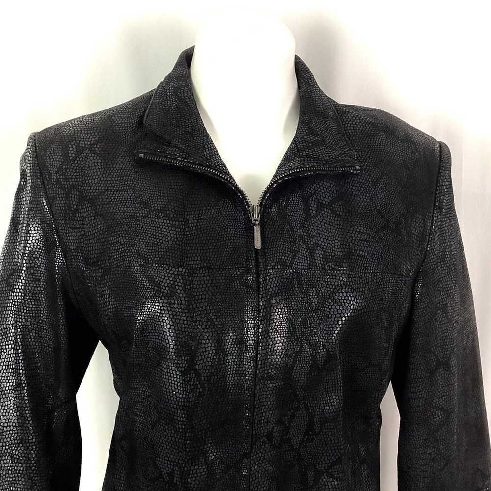 Bernardo-snakeskin, leather jacket-women’s M - image 4