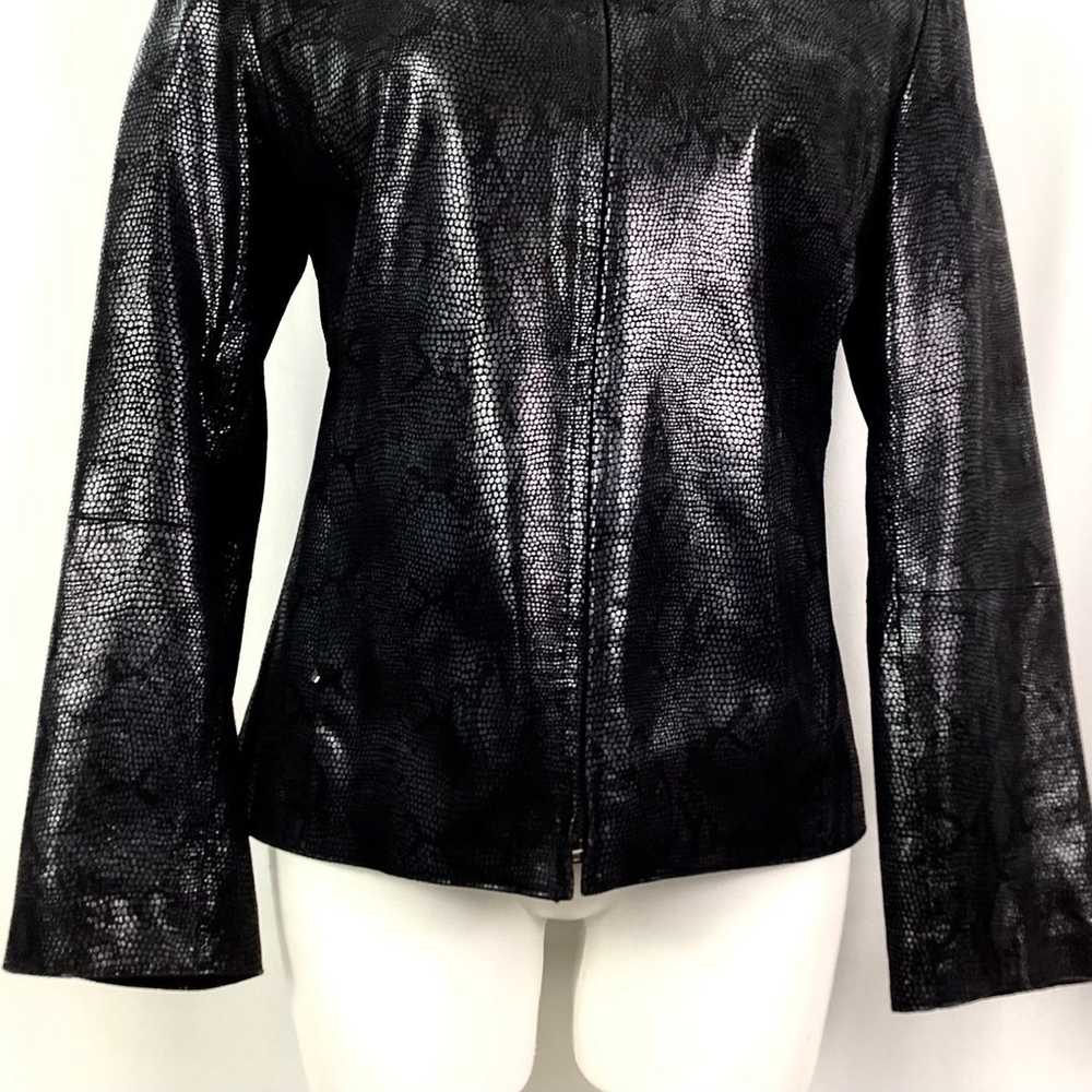 Bernardo-snakeskin, leather jacket-women’s M - image 5