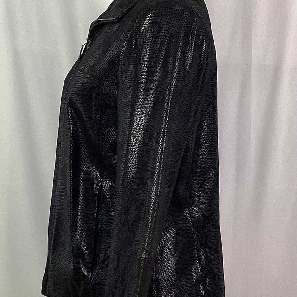 Bernardo-snakeskin, leather jacket-women’s M - image 6