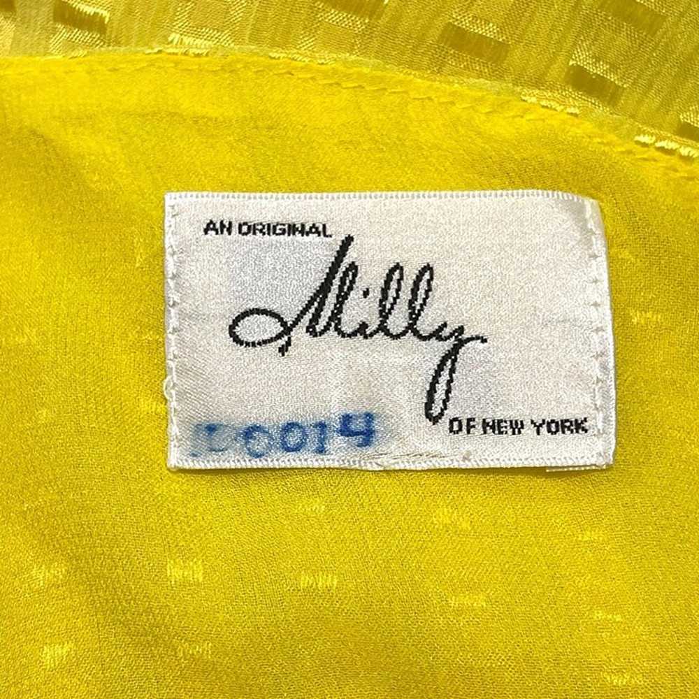 Milly New York Yellow Beaded Silk Halter Top Medi… - image 6