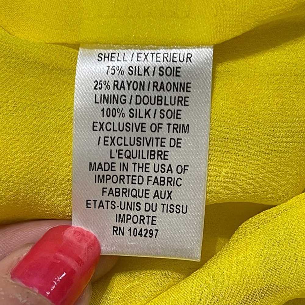 Milly New York Yellow Beaded Silk Halter Top Medi… - image 7