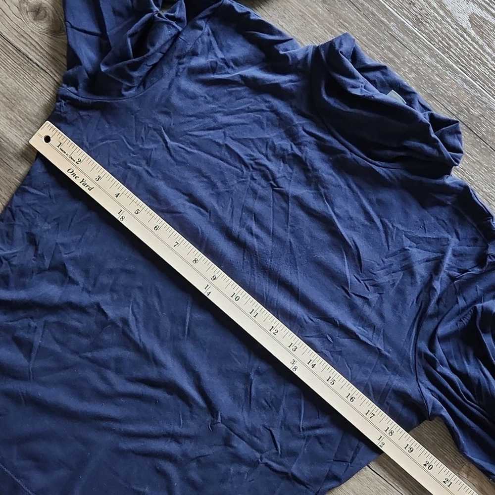 ST JOHN Navy Blue Knit Jersey Turtleneck Long Sle… - image 7