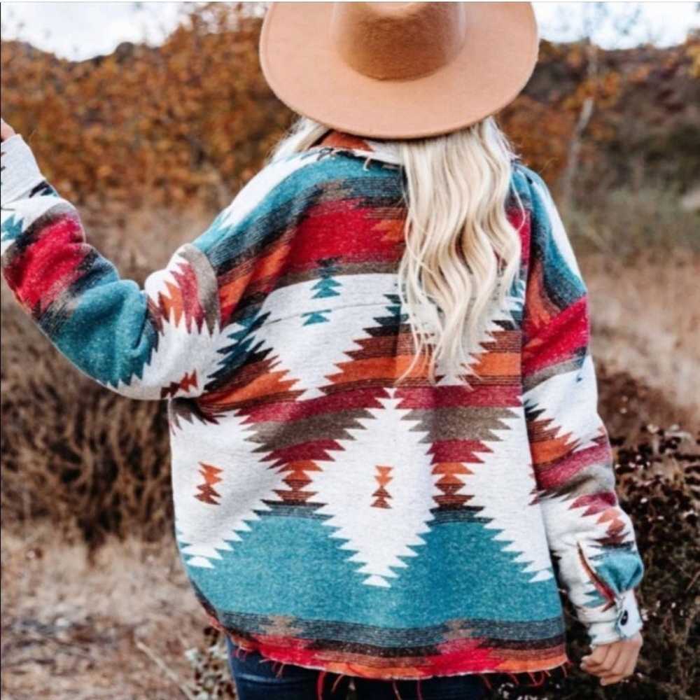 Aztec Yellowstone Distressed Flannel shacket - image 5