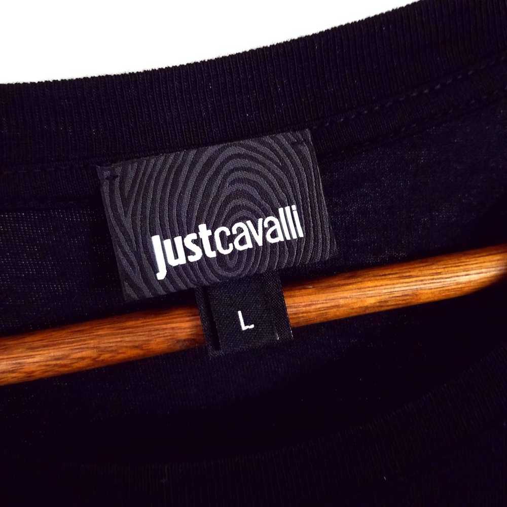 Just Cavalli Black Sequin Snake Logo Embellished … - image 6