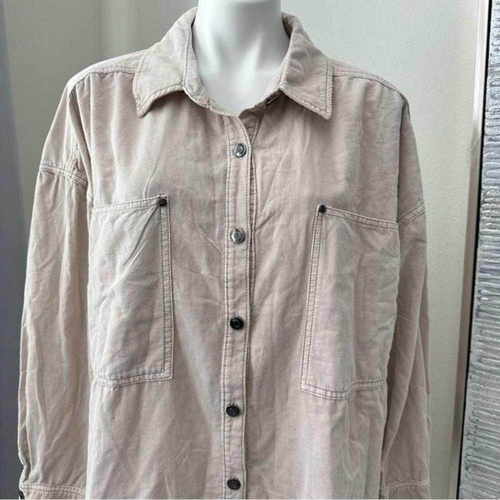 We The Free Baby Cord Buttondown Shirt Size L Wom… - image 2