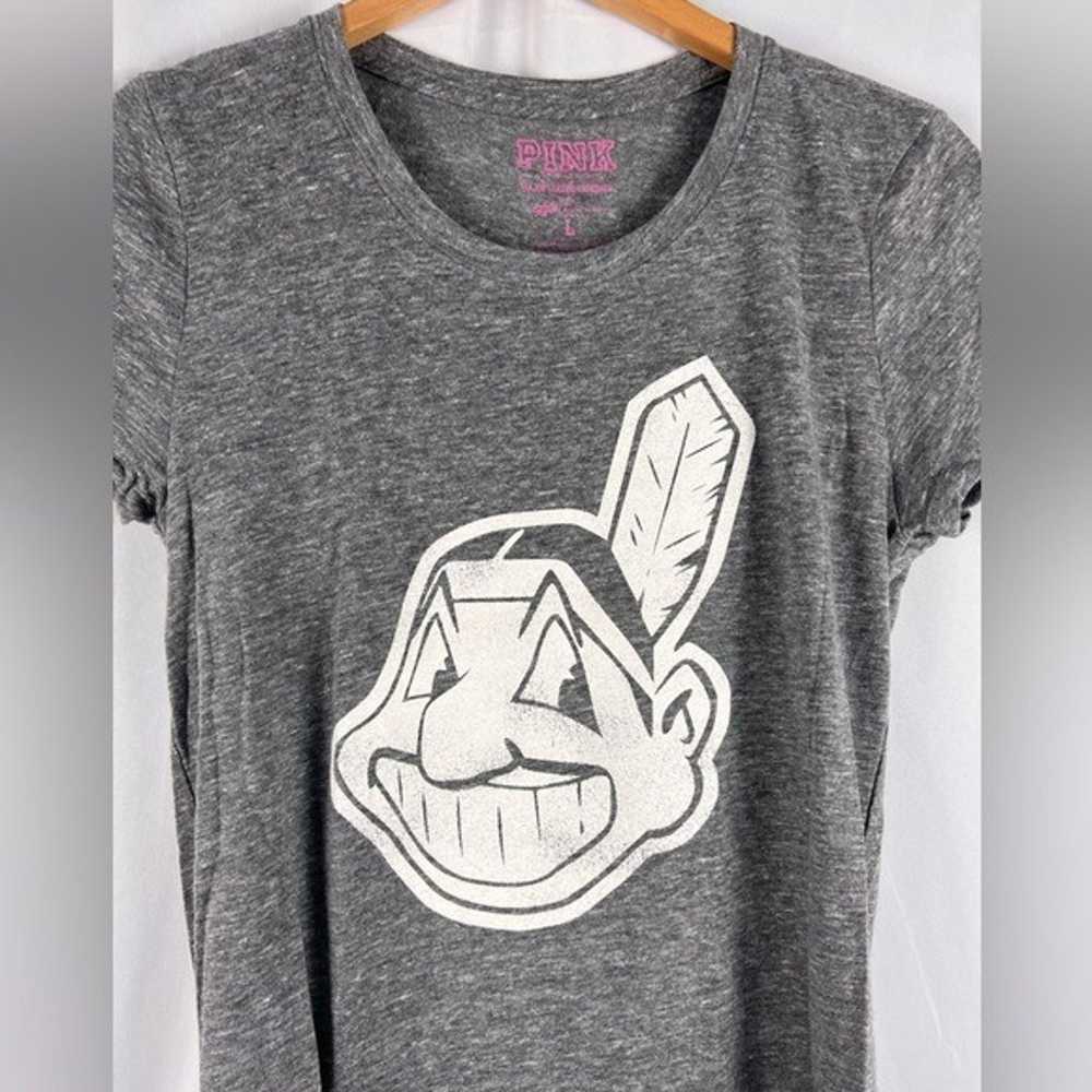 RARE PINK Chief Wahoo Cleveland Indians Tee - image 2