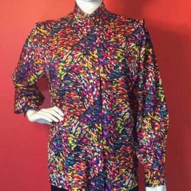 Pierre Cardin silk blouse size 12 vintage - image 1