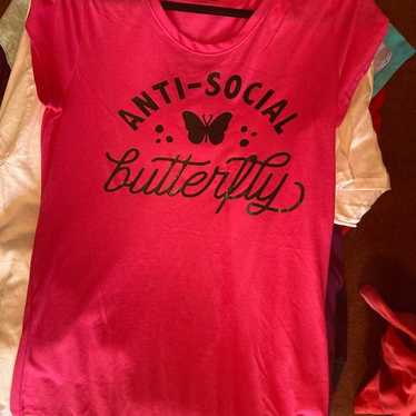Anti social butterfly t shirt
