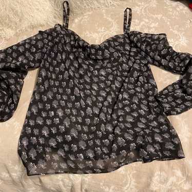 Rebecca Minkoff Lg sheer blouse - image 1