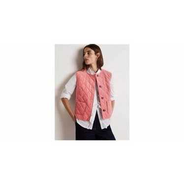 Boden quilted cropped vest dusty pink 12