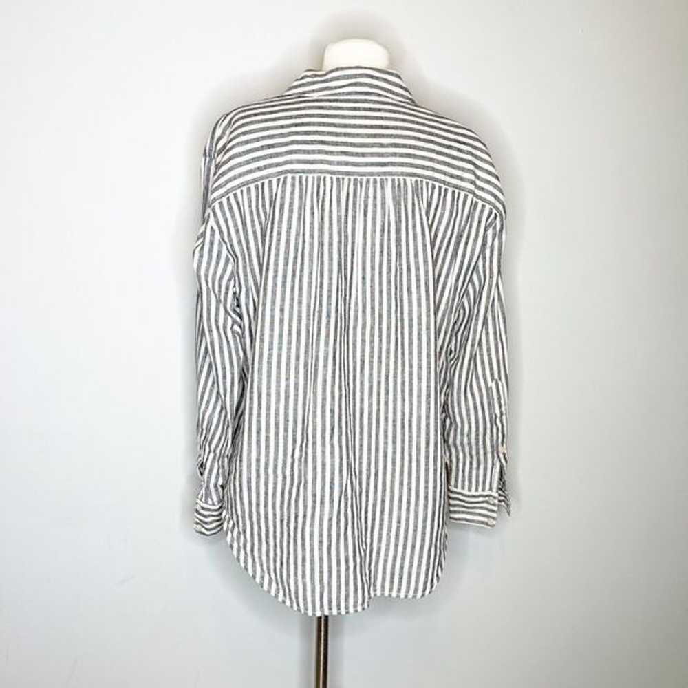 Trina Turk L Large Out of Office Striped Linen Bl… - image 5