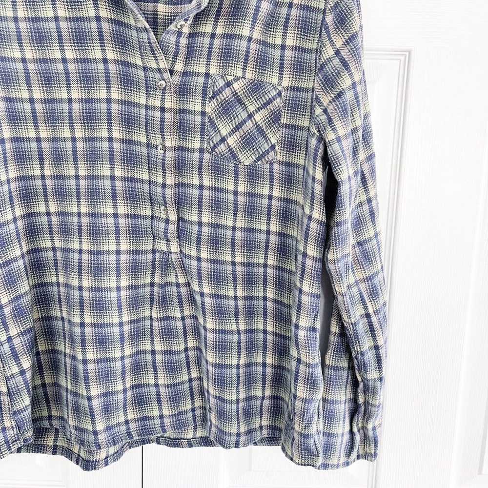MiH Jeans Plaid Flannel Popover Top - image 4