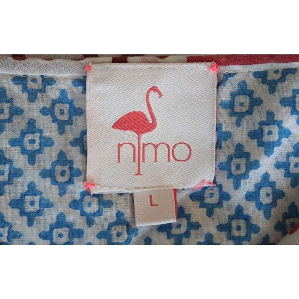 NIMO WITH LOVE Resort Wear Blouse Top Pink Red & … - image 10