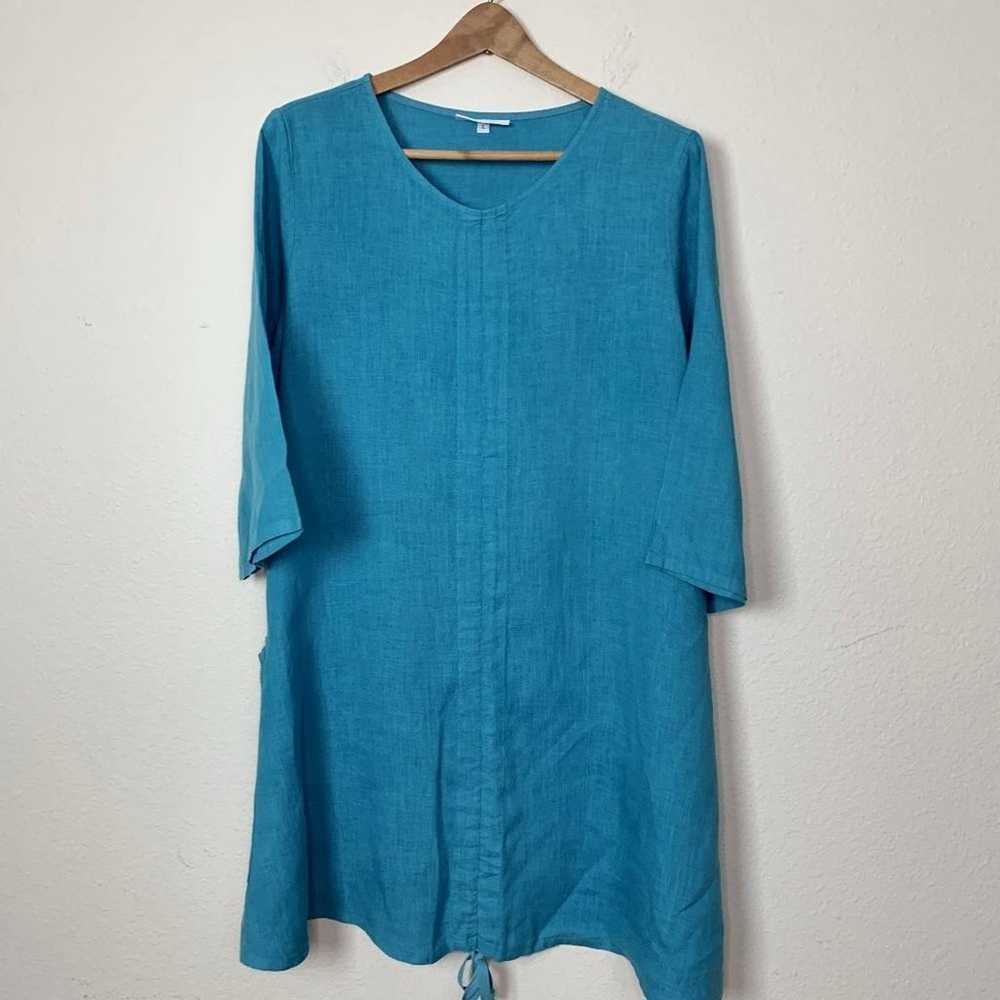 bryn WALKER 100% Linen Tunic Top With Pockets - image 1