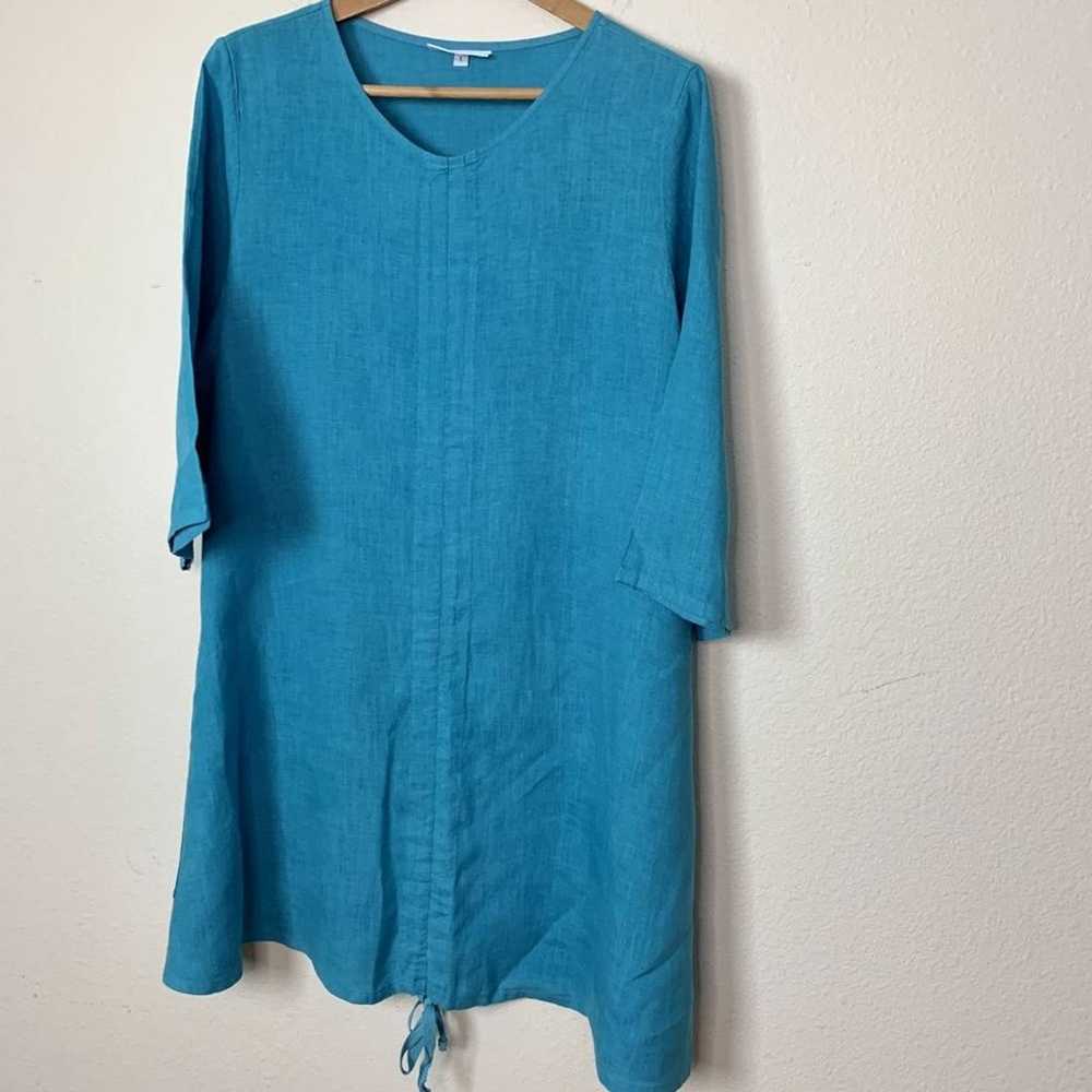 bryn WALKER 100% Linen Tunic Top With Pockets - image 2