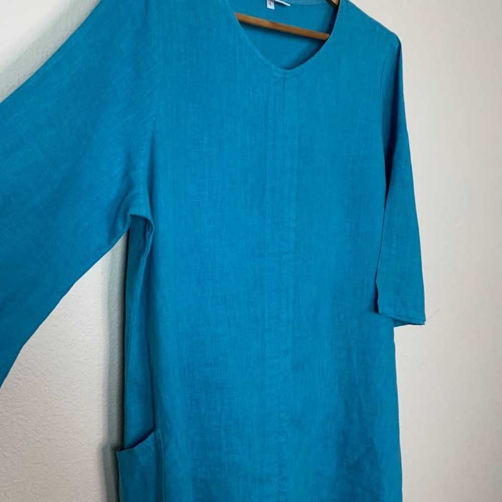 bryn WALKER 100% Linen Tunic Top With Pockets - image 3