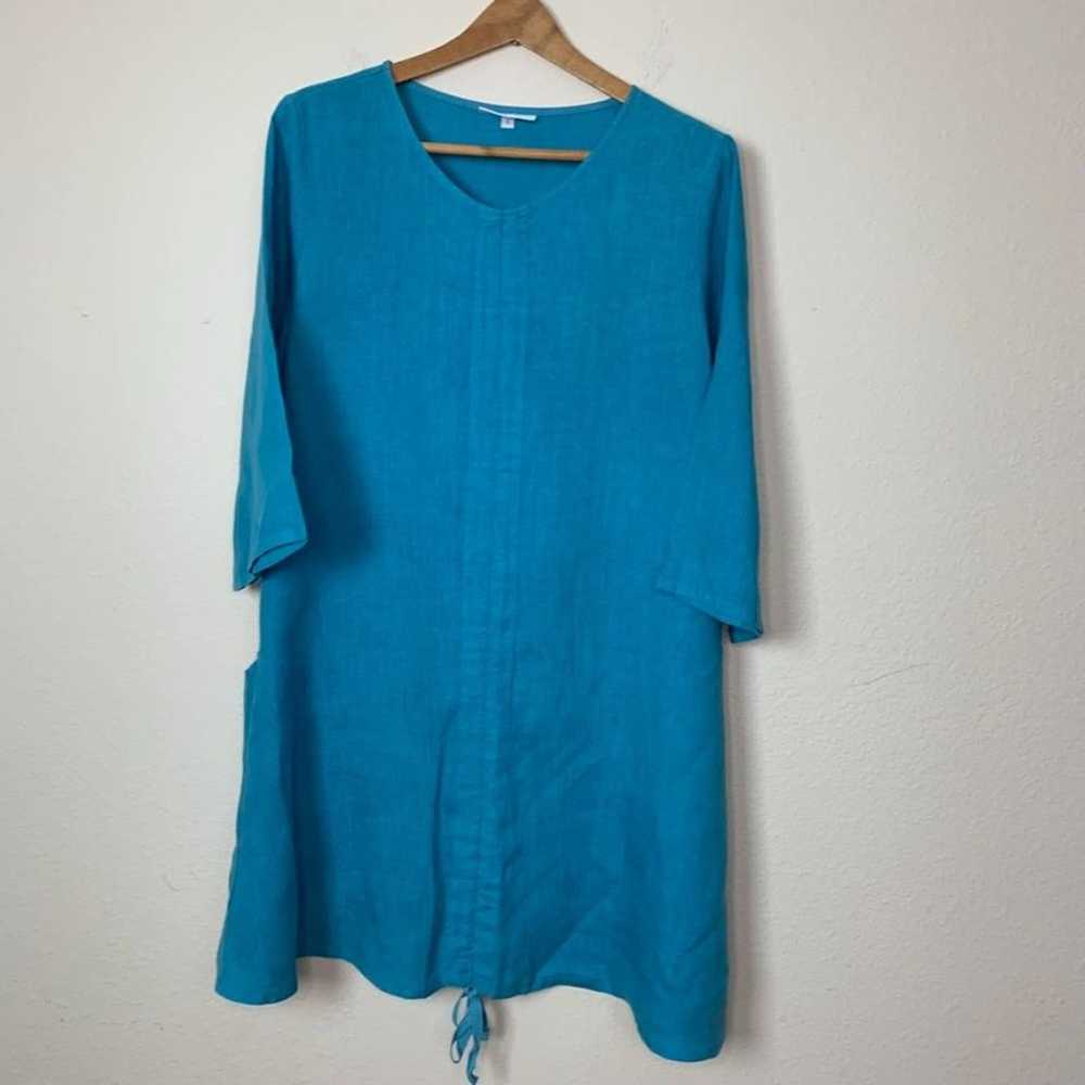 bryn WALKER 100% Linen Tunic Top With Pockets - image 5