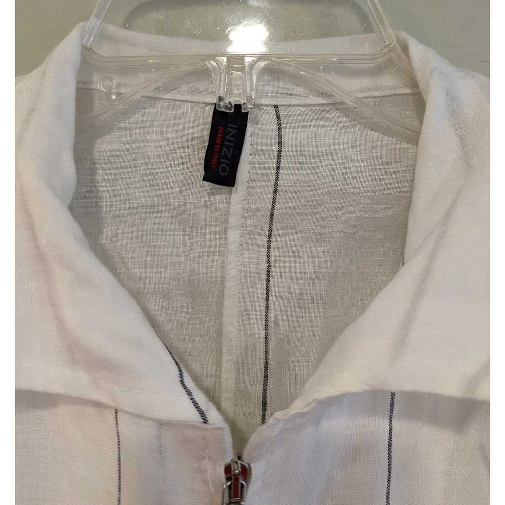 Inizio White Grey Stripe Long Sleeve Button Down - image 5