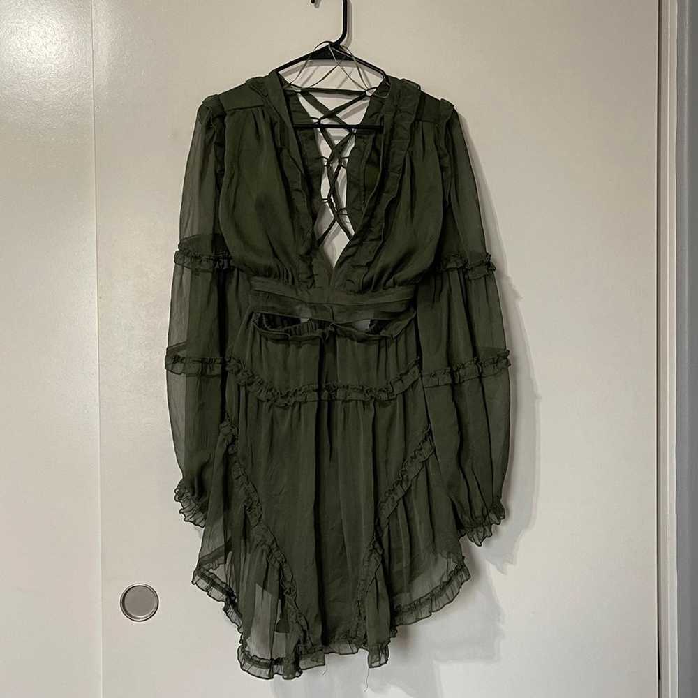 Luxxel Long Sleeve Ruffled Dress - image 3
