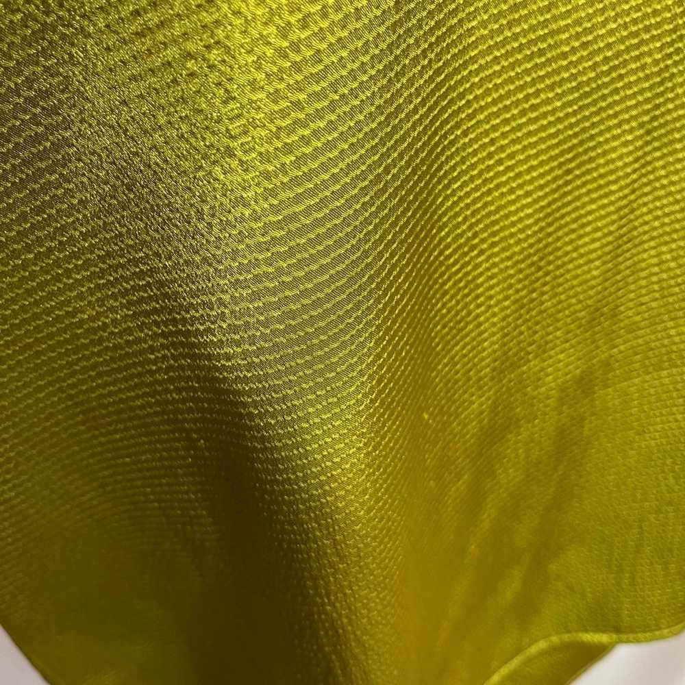 Large NWOT Velvet Heart Chartreuse Silk Jeweled R… - image 10