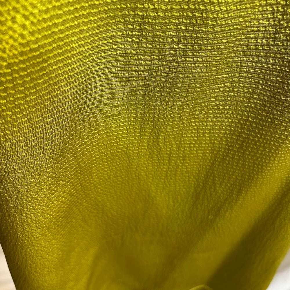 Large NWOT Velvet Heart Chartreuse Silk Jeweled R… - image 11