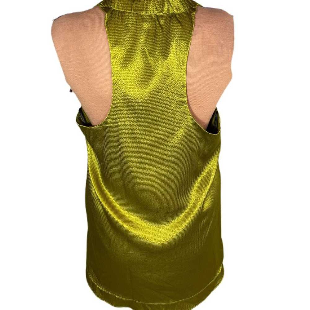 Large NWOT Velvet Heart Chartreuse Silk Jeweled R… - image 4