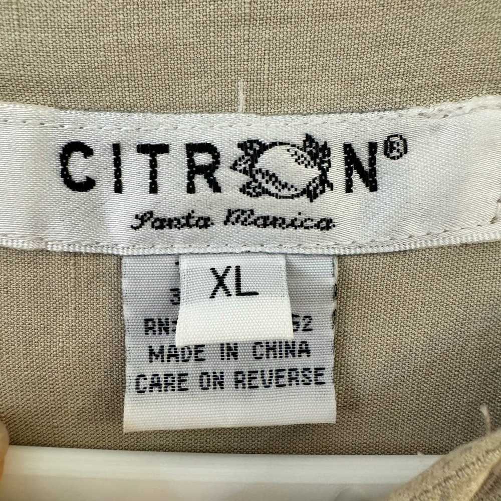Citron Santa Monica Silk and Linen Blend Button U… - image 6