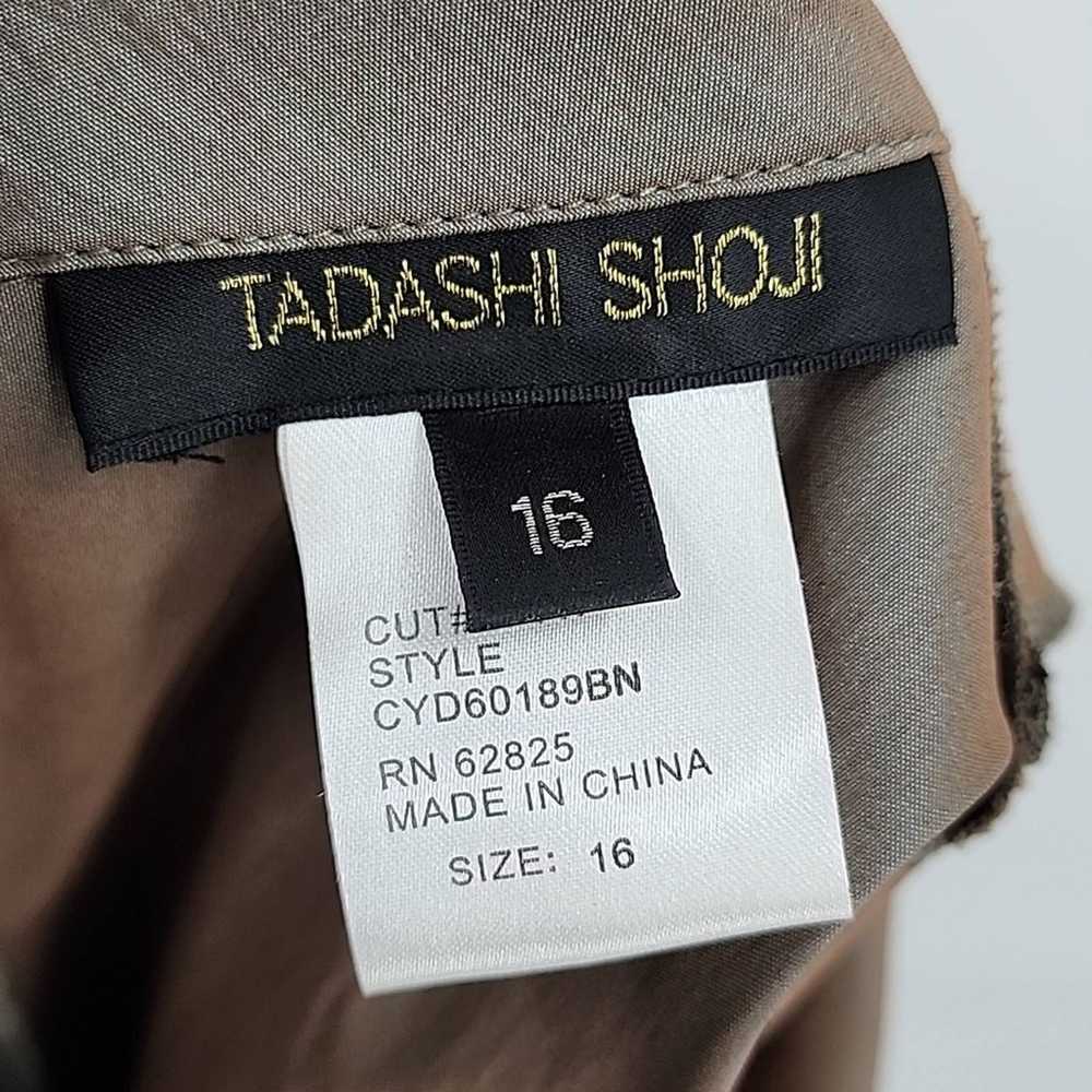 Tadashi Shoji Faux Wrap Peplum Taffeta Rushed Bea… - image 8