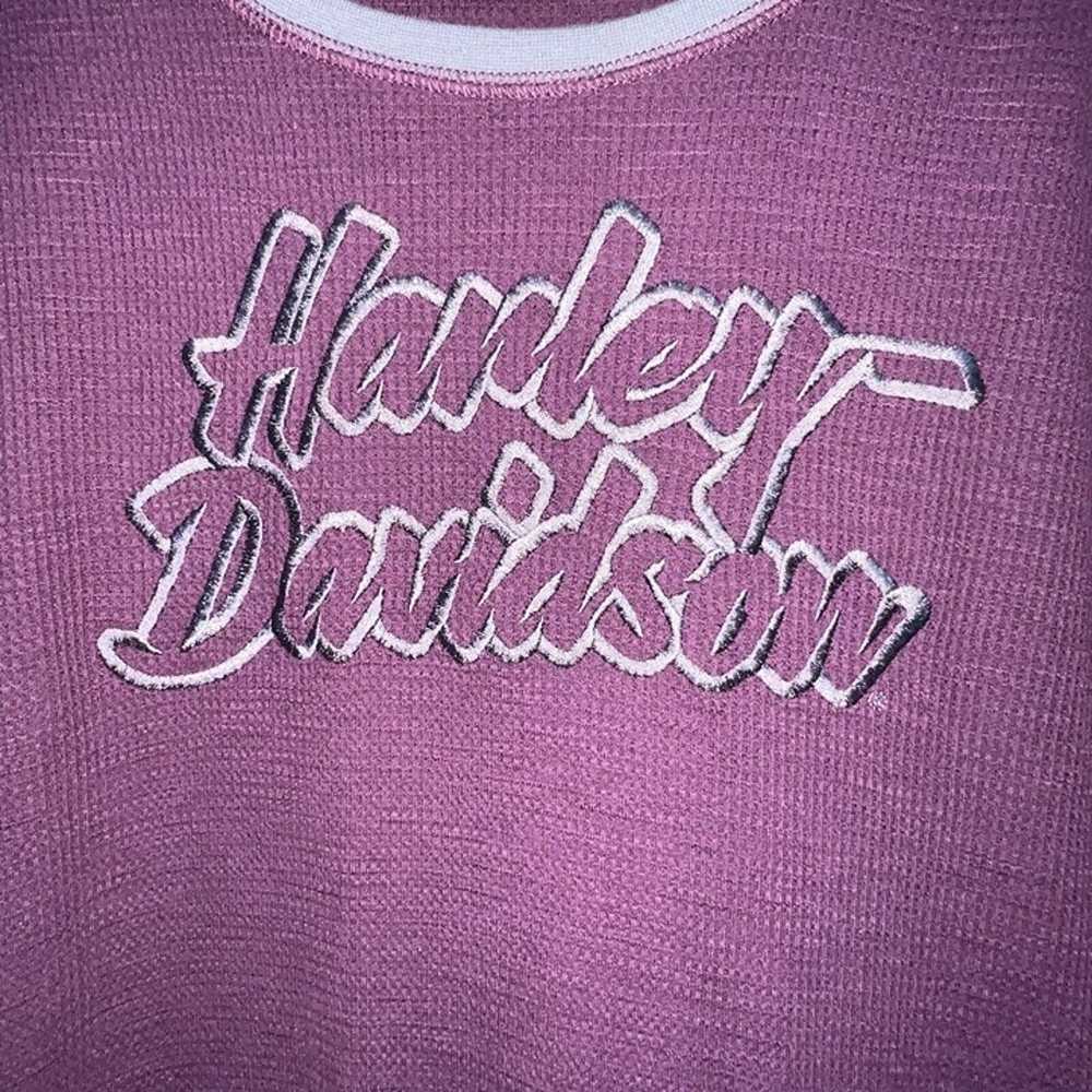Harley Davidson L/S  Thermal Shirt  Sz XL Purple … - image 2