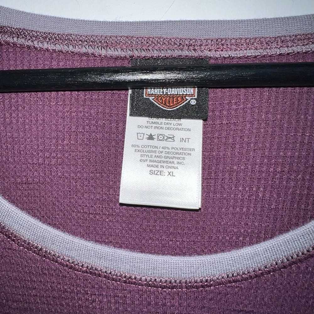 Harley Davidson L/S  Thermal Shirt  Sz XL Purple … - image 4