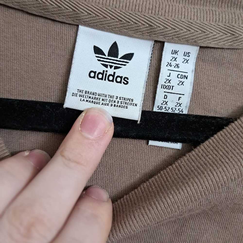Adidas • Brown Cropped Short Sleeve Tshirt Plus S… - image 3