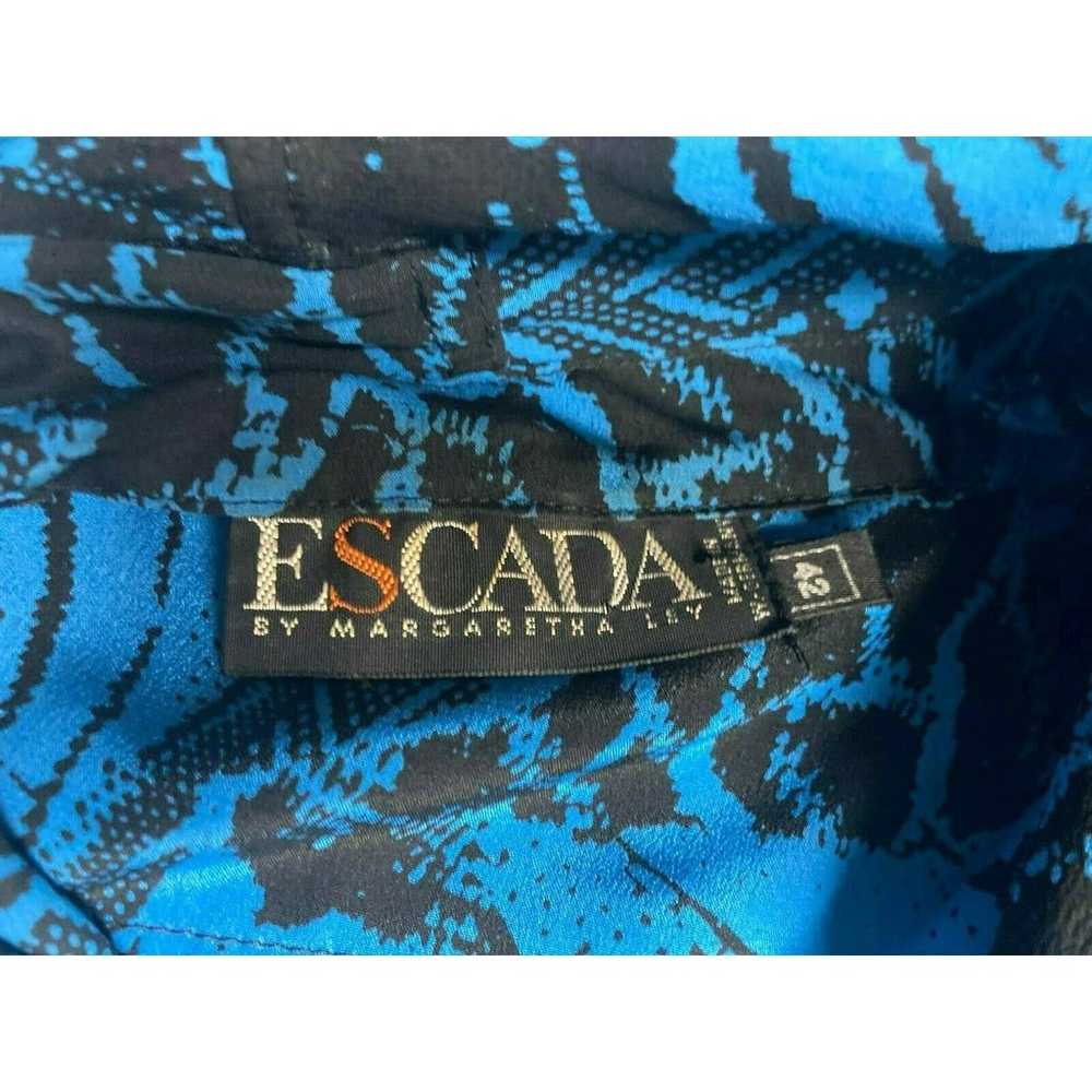 Vtg Escada 46 16 100% Silk Tie Blouse - image 4