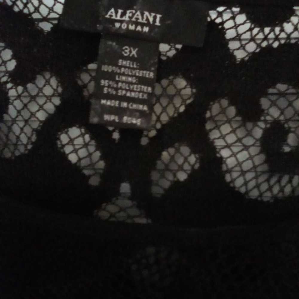 ALFANI WOMAN PLUS SZ 3X BLACK CROCHET - image 2